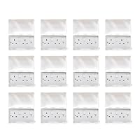 BabySecurity Electric Plug Socket Cover (Double) Prevents Tampering Accidents, Ideal for Home, School and Nurseries - White UK 3 Pin Plug