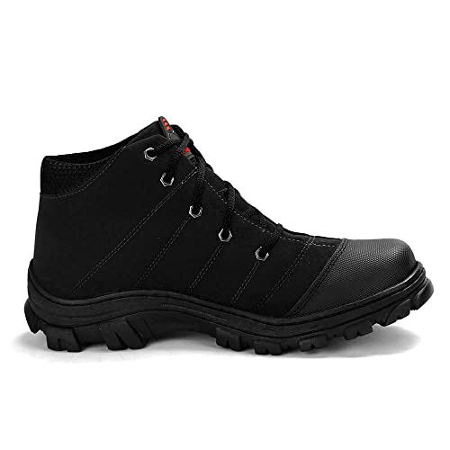 Bota Adventure Masculino Tratorada Escalada Motociclista Trilha (42, Preto)