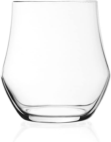 RCR Cristalleria Italiana Ego Crystal Luxury Whiskey Glass -Set of 6 (390 ml, Italy Made)