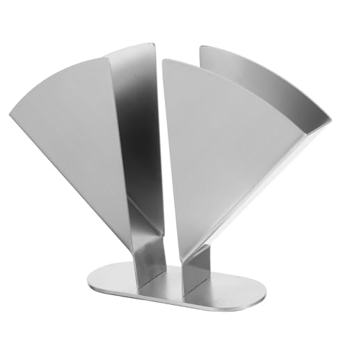 Mobestech 1 Pièce Porte Mouchoirs Inoxydable Forme de Ventilateur Support de Serviettes Décoratif pour Compatible Serviettes