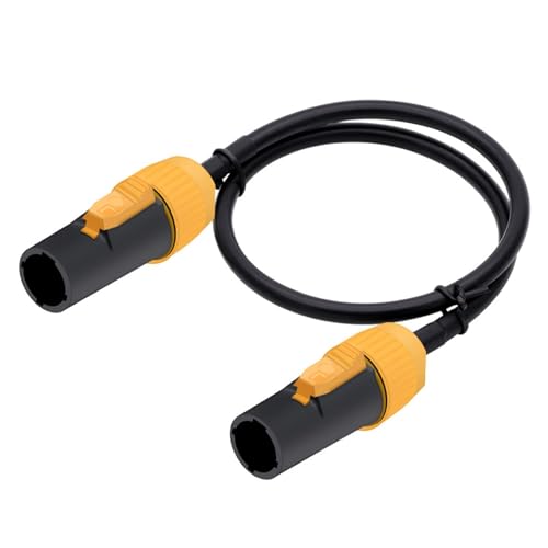 Connecteur Powercon 3 broches étanche IP65 liaison stable de 1,5 M orange