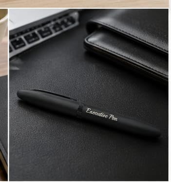 Image of Executive Pen, Black, Magnetic Cap Ball Pen, Smooth Writing, Premium Office and School Use, with Gift Box