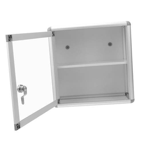 QUMIIRITY Caja Botiquín con Cerradura Organizador Médico de Aluminio para Almacenamiento Doméstico y Comunitario Multiusos Montada Pared para Primeros Auxilios y Viajes