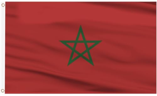 Morocco flags 3x5ft vivid colors fade proof double sided printed double stitched with brass grommets 3 X5 foot