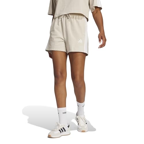 adidas Damen Essentials 3-Stripes Cotton Shorts, Wonder Alumina/White, XS – Ansicht 3