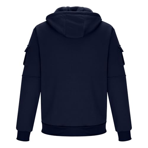 Barelax Men's Hoodies Full Zip Casual Cotton Hooded Fleece Drawstring Pullover Sweatshirts Casual Comfy Long Sleeve Shirts3