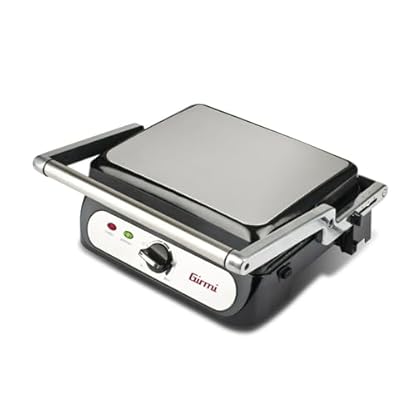 Girmi BS41 Kontaktgrill, 2000 W, Edelstahl, Antihaftbeschichtung, Abnehmbare Platten, Schwarz/Silber. – Bild 3