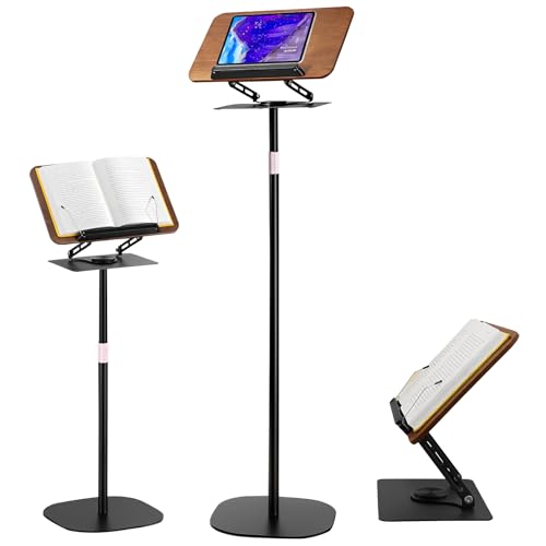 JAOGAUS Buchständer Höhenverstellbar 91-159cm, 2-in-1 Verstellbarer Buchständer - Dual-Use Boden- und Tisch-Buchhalter,360°-Rotation Leseständer Metall,Elastische Seite Clips für Musikblatt,Tablet JAOGAUS Buchständer Höhenverstellbar 91-159cm, 2-in-1 Verstellbarer Buchständer - Dual-Use Boden- und Tisch-Buchhalter,360°-Rotation Leseständer Metall,Elastische Seite Clips für Musikblatt,Tablet