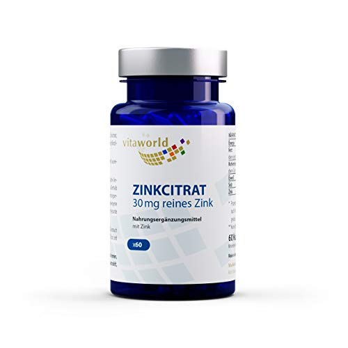 Zinc 30 mg Vita World en gélules pour fortifier l'immunité et la beauté de la peau