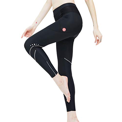 EKMOMENT Women\'s Bike Cycling Tight Pants 3D Foam Padded Bicycle Pants Breathable and Dry (Grey, XX-Large)