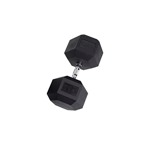 Body-Solid Rubber Coated Hexagon Dumbbells, Hand Weights For Men and Women, Weights Dumbbell for Strength Training, Body Building Home Gym Training Gear