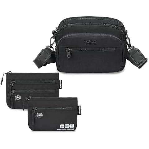 2PCS Passport Holder Wallet Bag and Crossbody Bag with Anti Theft RFID Pocket for Men & Women Cover
