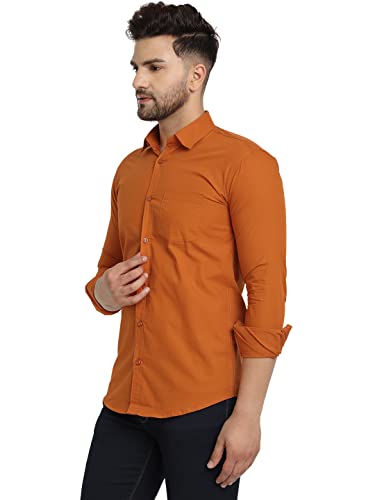 Image of Majestic Man Solid Slim Fit Casual shirt for men