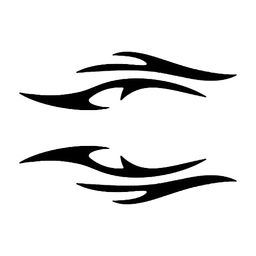 Qianbao Style 7 Car Hood Stripe Sticker Car Stickers Modified Stripe Decal Decoration Universal Auto Racing Body Vinyl Sticker For Car Black #TOP1