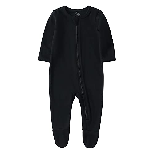 Image of O2Baby Baby Boys Girls Organic Cotton Zip-Front Sleeper Pajamas, Footed Sleep 'n Play