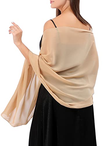 HEREAD Sheer Chiffon Shawls and Wraps for Evening Dresses Wedding Party Scarf Bridal Stole Accessories for Bride and Women