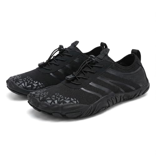 Peak Footwear Non-Slip Barefoot Shoes – Zero Drop Minimalist Barefoot Shoes with Wide Toe Box & Flexible Sole for Natural Movement, Everyday Comfort, All-Season Urban & Outdoor Wear (Unisex) (Black, US Footwear Size System, Adult, Women, Numeric Range, Wide, 12, 12.5)