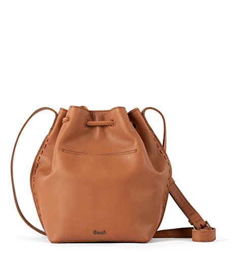 The Sak Ivy Drawstring Bucket Bag in Leather, Convertible Purse with Crossbody Strap4