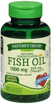 Nature's Truth Aceite de pescado 1000 mg Suplemento dietético - 60 cápsulas blandas, paquete de 2