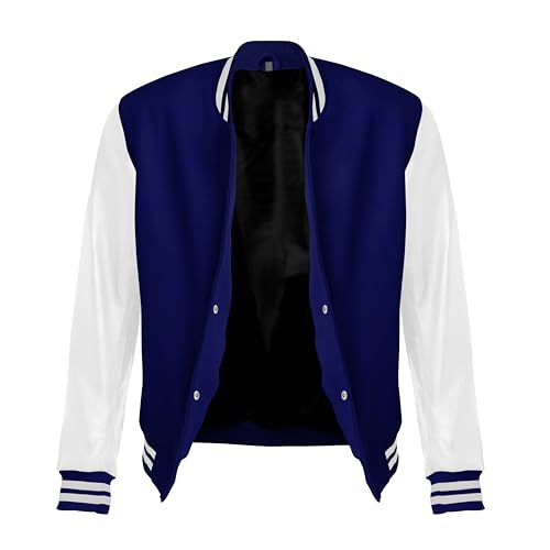 Image of Red And Black Letterman Jacket Men - Mens Black Varsity Letterman High School Baseball Bomber Jacket