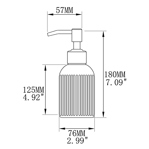 Image of Avola Green Glass Soap Dispenser, Vertical Stripes Bathroom Hand Soap Dispensers with Oil Rubbed Bronze Pump, 16 Oz Glass Kitchen Dish Soap Dispenser,Stainless Steel Liquid Green Soap Dispensers