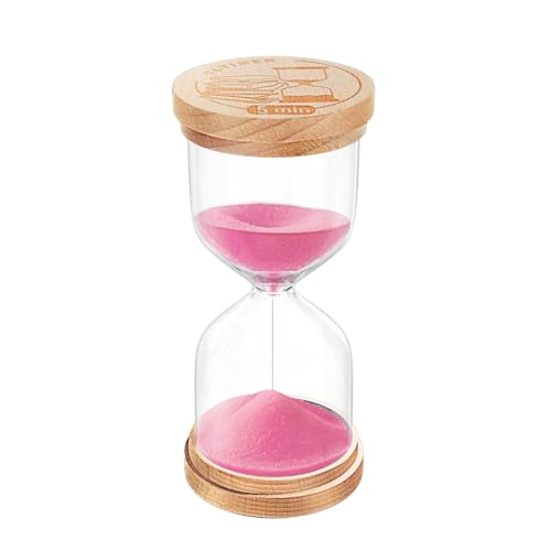 5-Minute Pink Sand Timer for Kids & Games