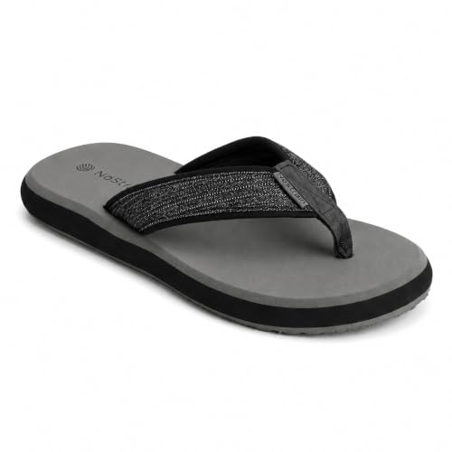 Image of NoStrain Men's Canvas Slippers, Flip Flops & Chappal - Angular Fit