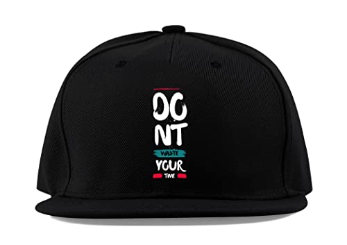 Casquette baseball coton noir visière plate style streetwear tendance