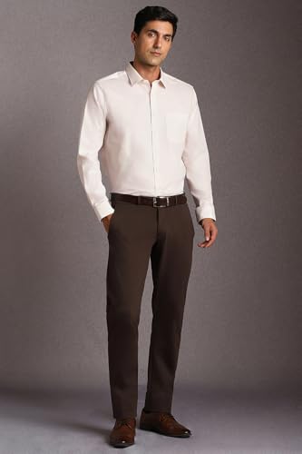 Image of Louis Philippe Men's Slim Fit Easy to Iron Everyday wear Premium Cotton Full Sleeve Solid Formal Shirt