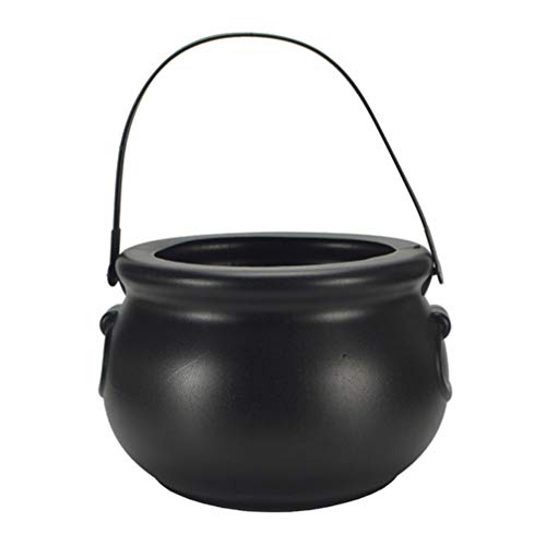 PRETYZOOM Chaudron de sorcière Halloween Bonbons Seau Chaudron en Plastique avec poignée Astuce ou Traiter Seau pour décorations de fête Halloween
