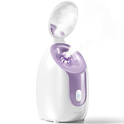ANLAN Facial Steamer with Adjustable Makeup Mirror & Nozzle, 30s ...