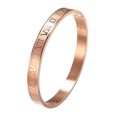 Pulsera de acero inoxidable con números romanos miniatura 1
