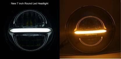 Image of Royalpiston Powerful Daymaker Minus LED | 2023 CREE /Osram LED | Headlight 7inch 12V-80V, 110W Compatible with Royal Enfield All Models, Thar, Gypsy