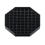 Coffee Countertop Octagon Drip Tray, Black Plastic Coffee Drip Tray Hard Countertop Drips Coasters with Honeycomb Grid Drips Trays for Drink Dispenser Party Home Bar Coffees Station (5.31")