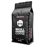 Skull Crusher Coffee - World's Strongest High Caffeine Coffee - Premium Full-Bodied, Dark Roast, Rainforest Alliance Certified Coffee - 500g (500g, Whole Bean)
