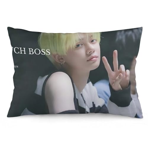 Yeonjun ヨンジュン TXT 7 抱き枕カバー 長方形 等身大クッションカバー 両面プリント 気持ちいい 安眠 隠しファスナー式 伸縮性 着脱簡単 肌触り良い 柔らかい 四季兼用 ベッド飾り 20"x30"