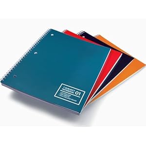 Livescribe 8.5 x 11 Single Subject Notebook #1-4 (4-pack)