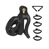 Peniskäfig Chastity Cage mit 4 Gebogenen Ringen Sex Spielzeug für Männer Keuschheitskäfig Herren mit Gürtel und Verstecktem Schloss für Penisfesseln Leichter Penis Käfig aus Harz (Micro)