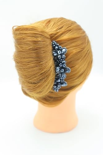 Thai Hair Comb - French Twist Side Comb - 3.5 x 4 Inch - Black - Wood or Bamboo - Manual - 1 Count - Unisex - For wedding guests, formal event attendees - Female - Thumbnail 6