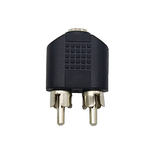 Image of Electronic Spices 3.5mm Female to 2 RCA Male Dual Splitter Interface Audio Connector Pack of 20pcs