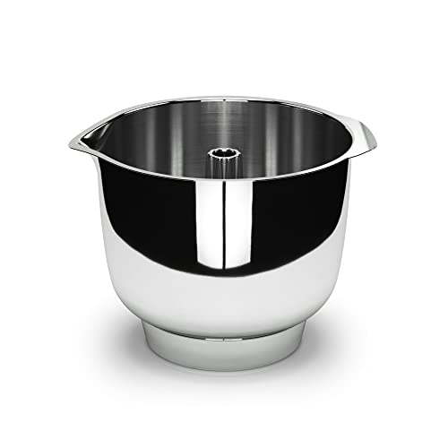 ANKARSRUM 3,5 Liter Edelstahlrührschüssel, spülmaschinenfest, hitzebeständig, mit Silikonring, Zubehör für Assistent Original N1-N30