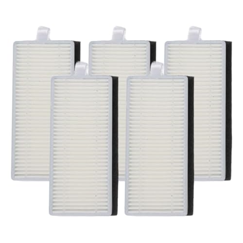 Serenophile Paquete de 5 filtros de repuesto para Cecotec para conga 7490 para aspiradoras robot Genesis y X-Treme, juego de accesorios de filtro de polvo de alta eficiencia