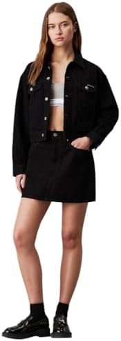 Calvin Klein HERO 90'S TRUCKER JACKET Kadın Ceket, İndigo, S - Görsel 2