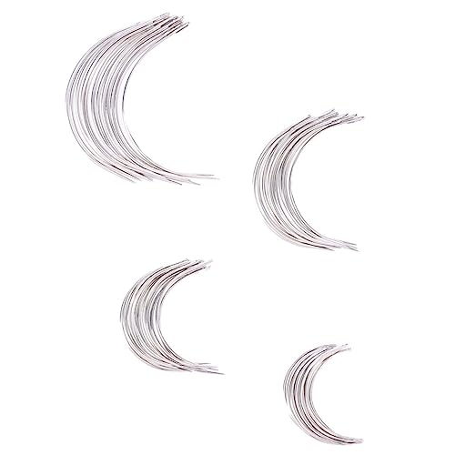 Operitacx Darning Needles for Yarn 200pcs Large Sewing Needles Curved c Type for Wigs Leather Gloves Upholstery Tents