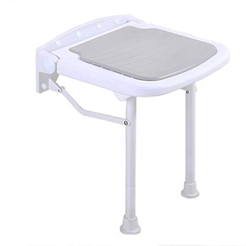 Silla de ducha plegable montada en la pared, diseño de hojas caídas, asiento de ducha portátil, asiento de baño ajustable para ancianos y discapacitados, seguro y conveniente ayuda de baño