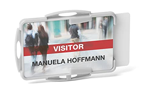 Identificador para 2 tarjetas Durable 898910 gris en paquete de 10 unidades