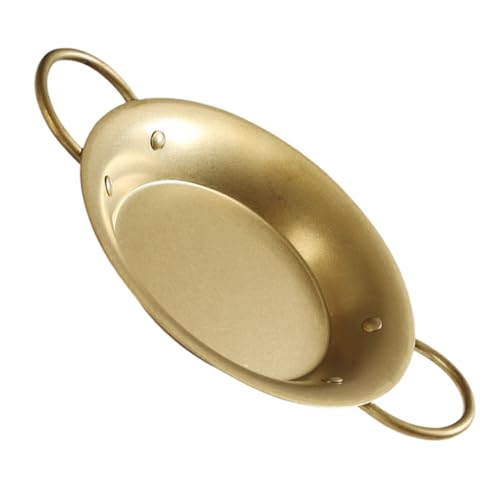 Garneck Sartén De Acero Inoxidable Español Con Dos Asas Para Cocinar Paella Plato Para Postres y Vaporera Para Arroz