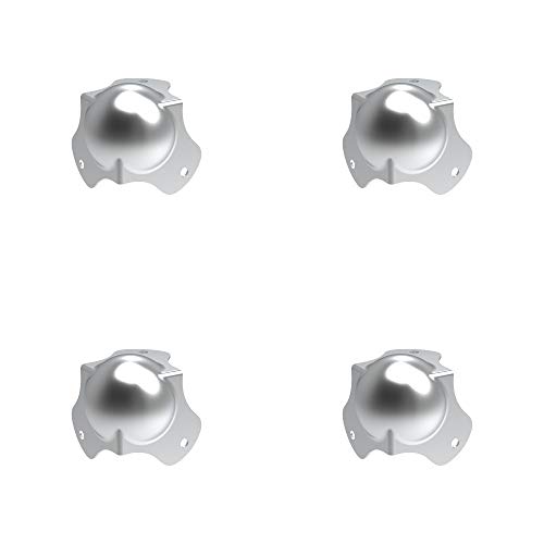 Image of Penn Elcom Flight Case Medium Ball Corner (Set of 4) Top /Male | Zinc Finish | DJ /Audio /Sound Box (6.57 * 6.57 * 6.57 cm) Round Angle Edge | Case Protection with 3 Holes | Easy to Fit