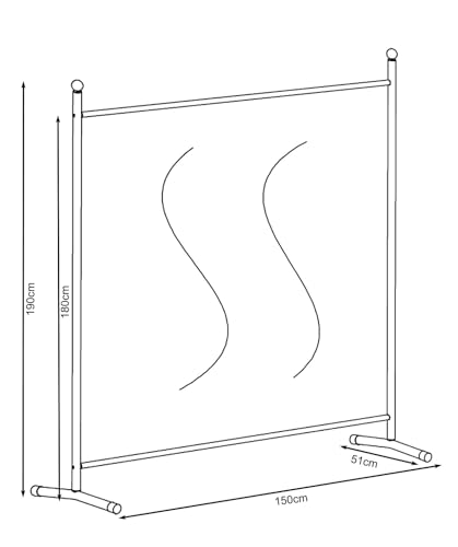 QUICK STAR Paravent Outdoor Wetterfest 150 x 190 cm Grau | Raumteiler Stellwand Innen | Garten & Balkon Sichtschutz Blickdicht