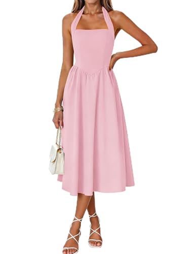 Naggoo Valentines Dress for Women 2026 Summer Elegant Halter Neck